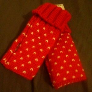 2/$20 Red Hand warmers with cute white hearts